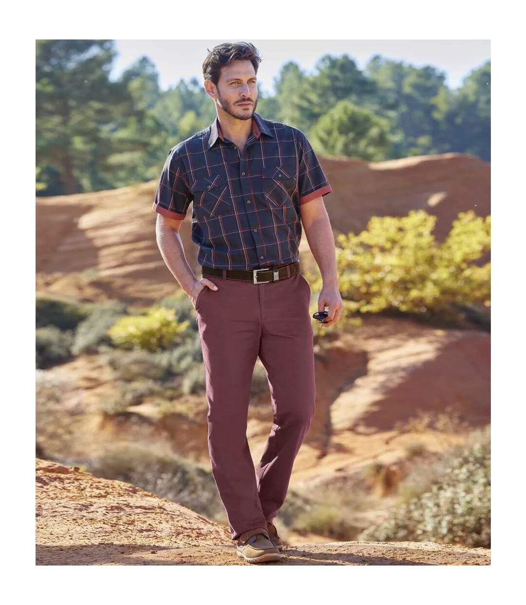 Chino homme bordeaux Atlas For Men-2