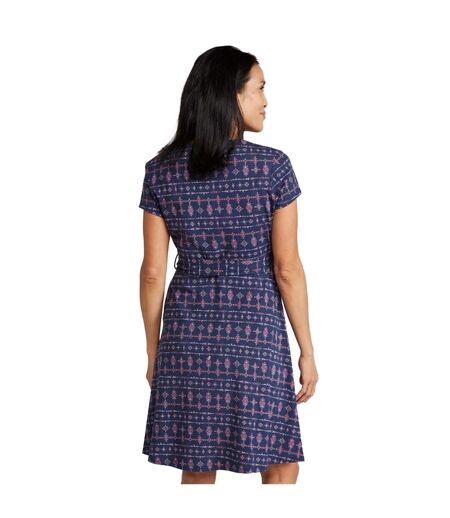 Womens/ladies Santorini Daisy Jersey Uv Protection Dress Indigo Mountain Warehouse