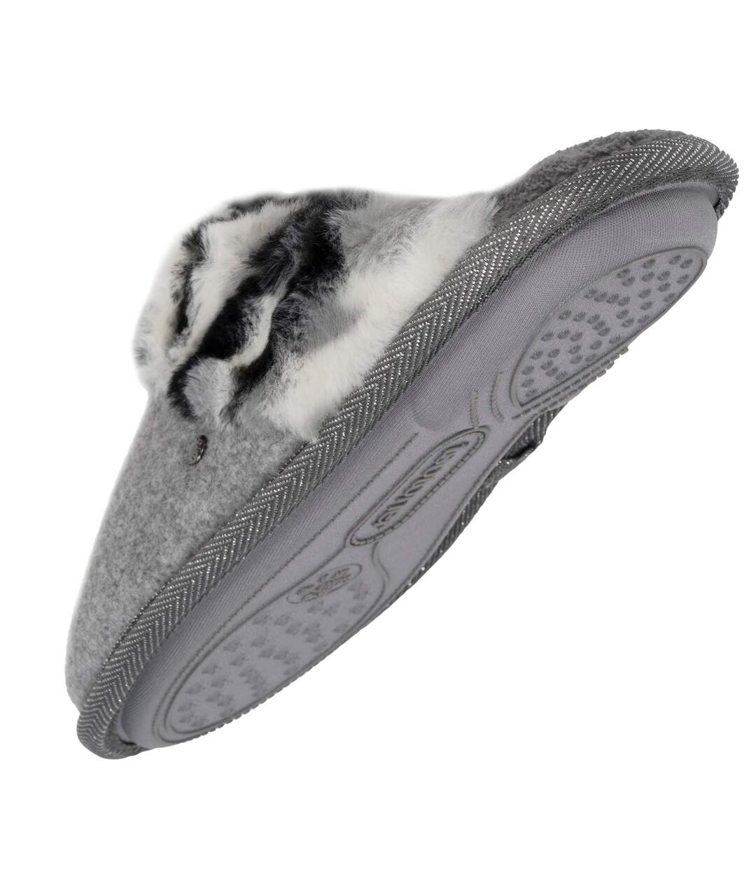 Isotoner Chaussons Mules femme chat fantaisie-5
