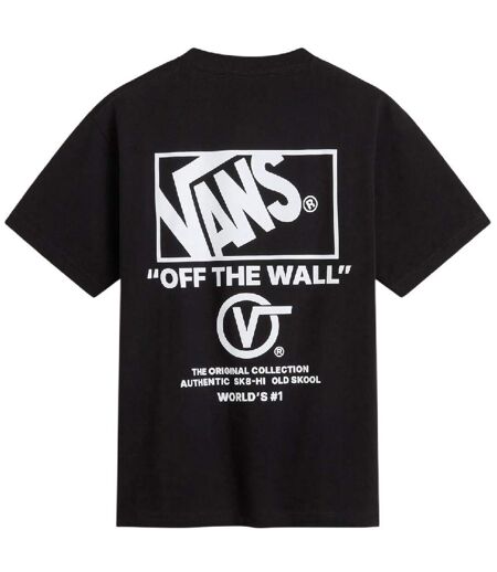 Mens Off The Wall Graphic Print T-shirt Black Vans