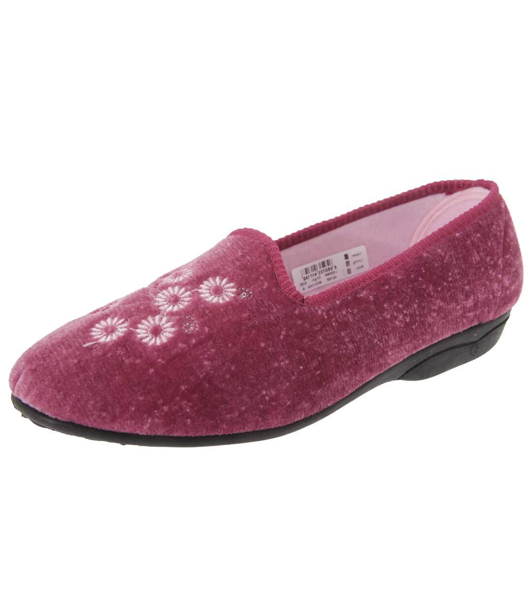 Cathy chaussons à motif floral rose Zedzzz-1