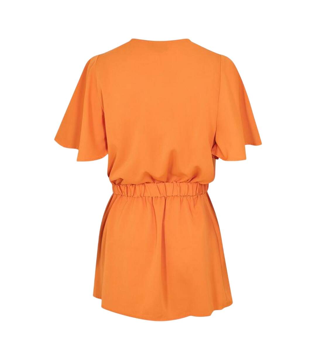 Haut Portefeuille Manches Volantées Femme Orange Ax-3
