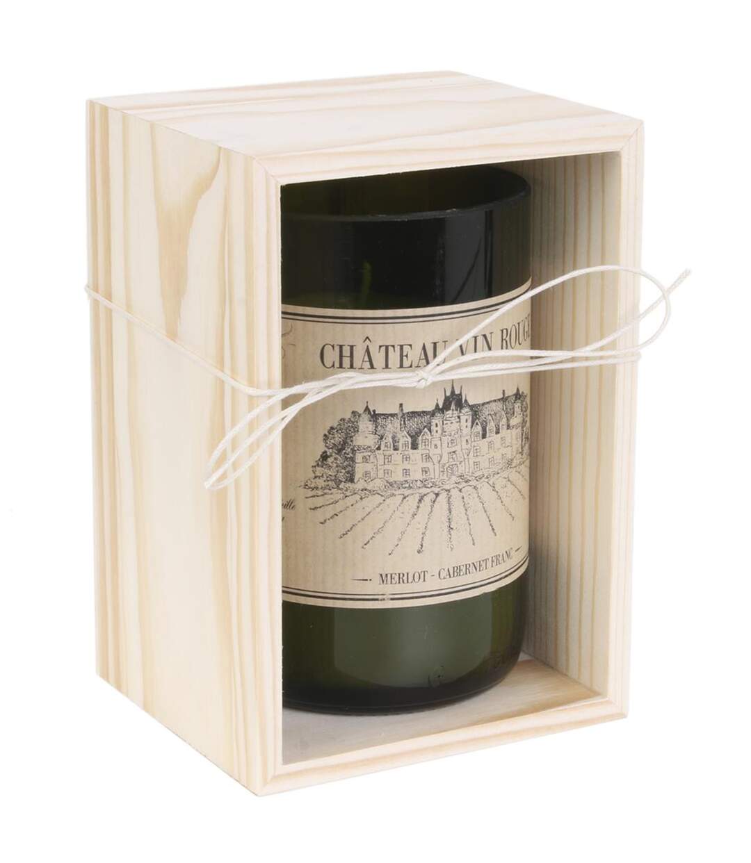 Lot de 2 bougies parfumées avec coffret en bois collection AU CHATEAU-3
