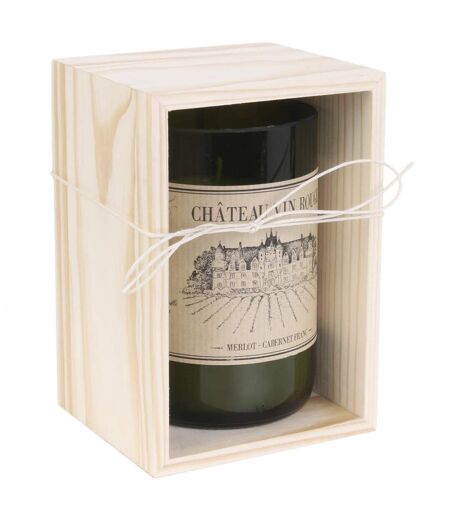 Lot de 2 bougies parfumées avec coffret en bois collection AU CHATEAU