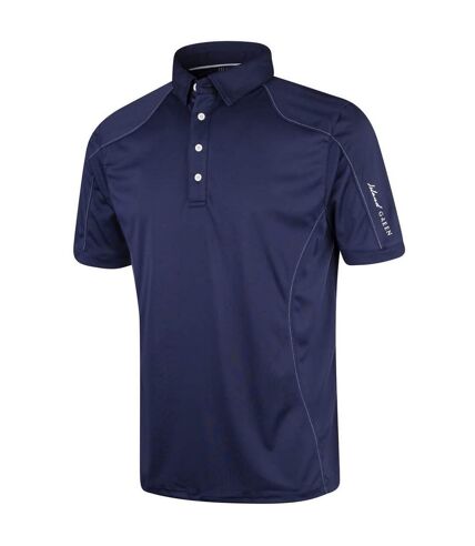 Polo de golf surpiqué pour hommes marine Island Green