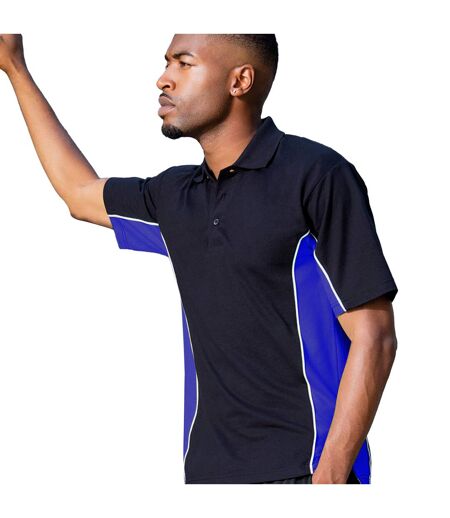 Gamegear® Mens Track Pique Short Sleeve Polo Shirt Top (Navy/Royal/White)