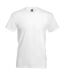 Fruit Of The Loom Mens Valueweight V-Neck T-Short Sleeve T-Shirt (White)