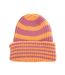 Stripe Knitted Beanie Orange New Era-2