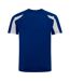 Just Cool Mens Contrast Cool Sports Plain T-Shirt (Royal Blue/ Arctic White) - UTRW685