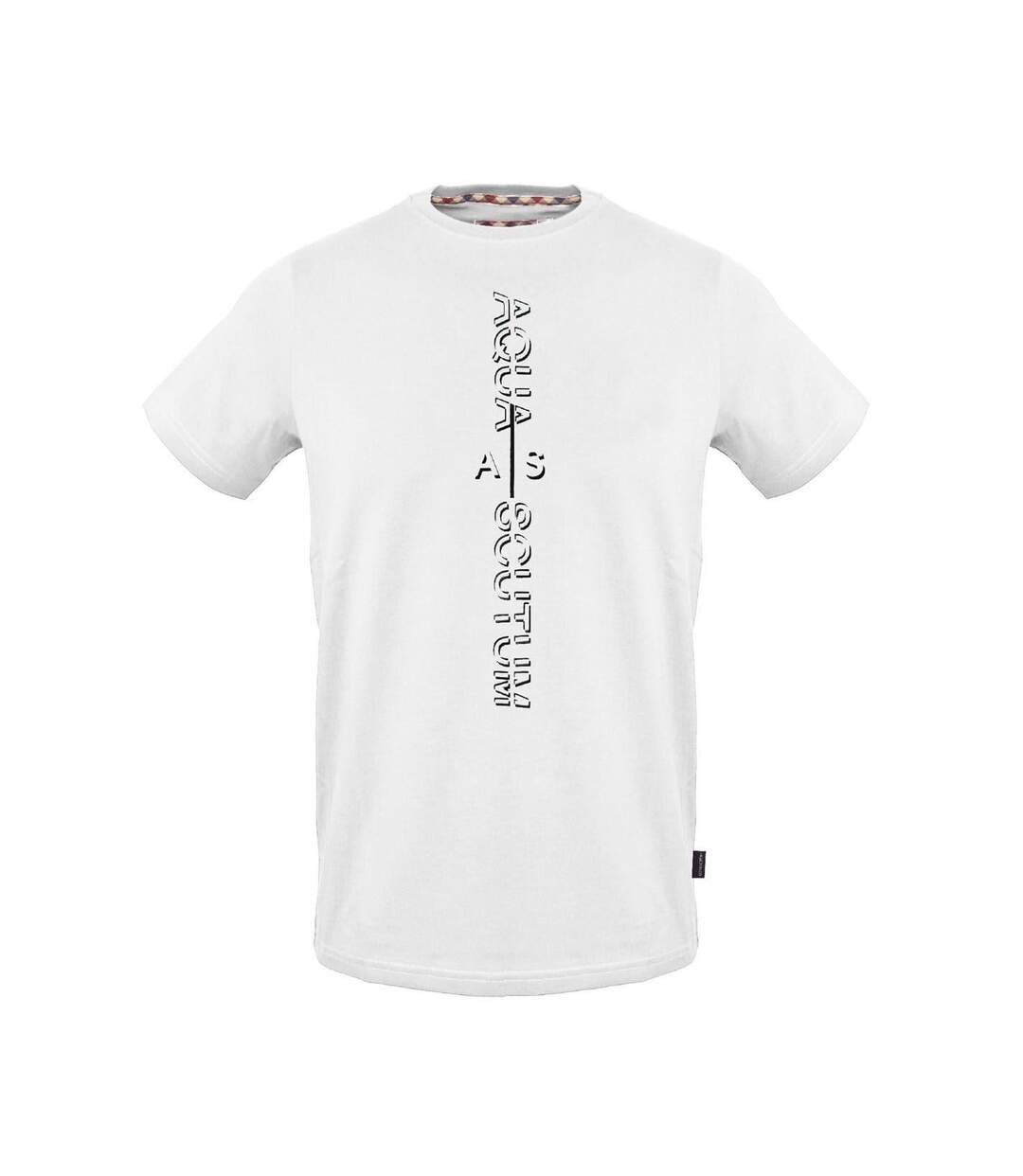 T-shirt Motif/style Logo Vertical Homme Blanc Aquascutum-1