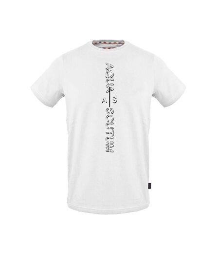 T-shirt Motif/style Logo Vertical Homme Blanc Aquascutum
