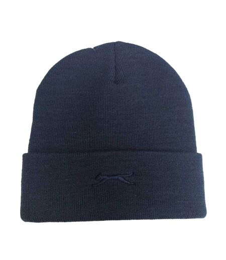Mens Ribbed Acrylic Winter Beanie Navy Slazenger