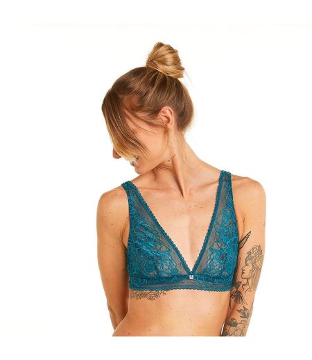 Soutien-gorge triangle sans armatures bleu Nanaya