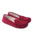 Womens/ladies ffion suede moccasins wine Eastern Counties Leather-1