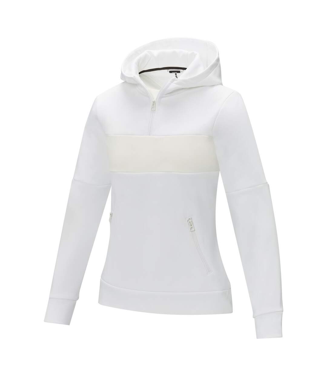 Elevate Life Womens/Ladies Anorak Hooded Half Zip Sweatshirt (White)