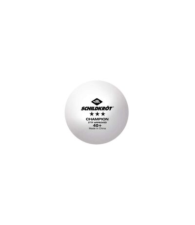 Pack of 3  3-star champion ittf table tennis balls  one size white/black Donic-Schildkroet