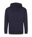 Mens full zip hoodie new french navy Awdis