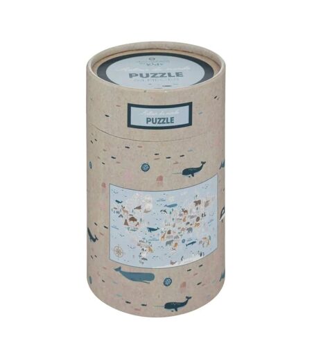 Puzzle Enfant 64 pièces Carte du Monde 42cm Multicolore