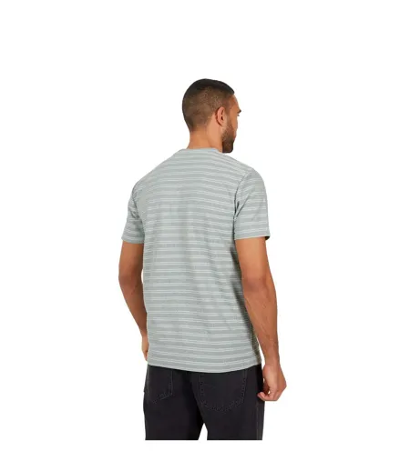 T-shirt Motif/style Rayé Homme Vert Turquoise Pâle Gris Brave Soul