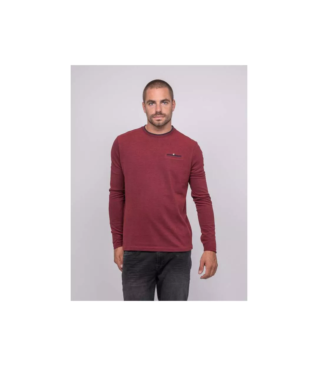 T-shirt manches longues pur coton JUSTONI-1