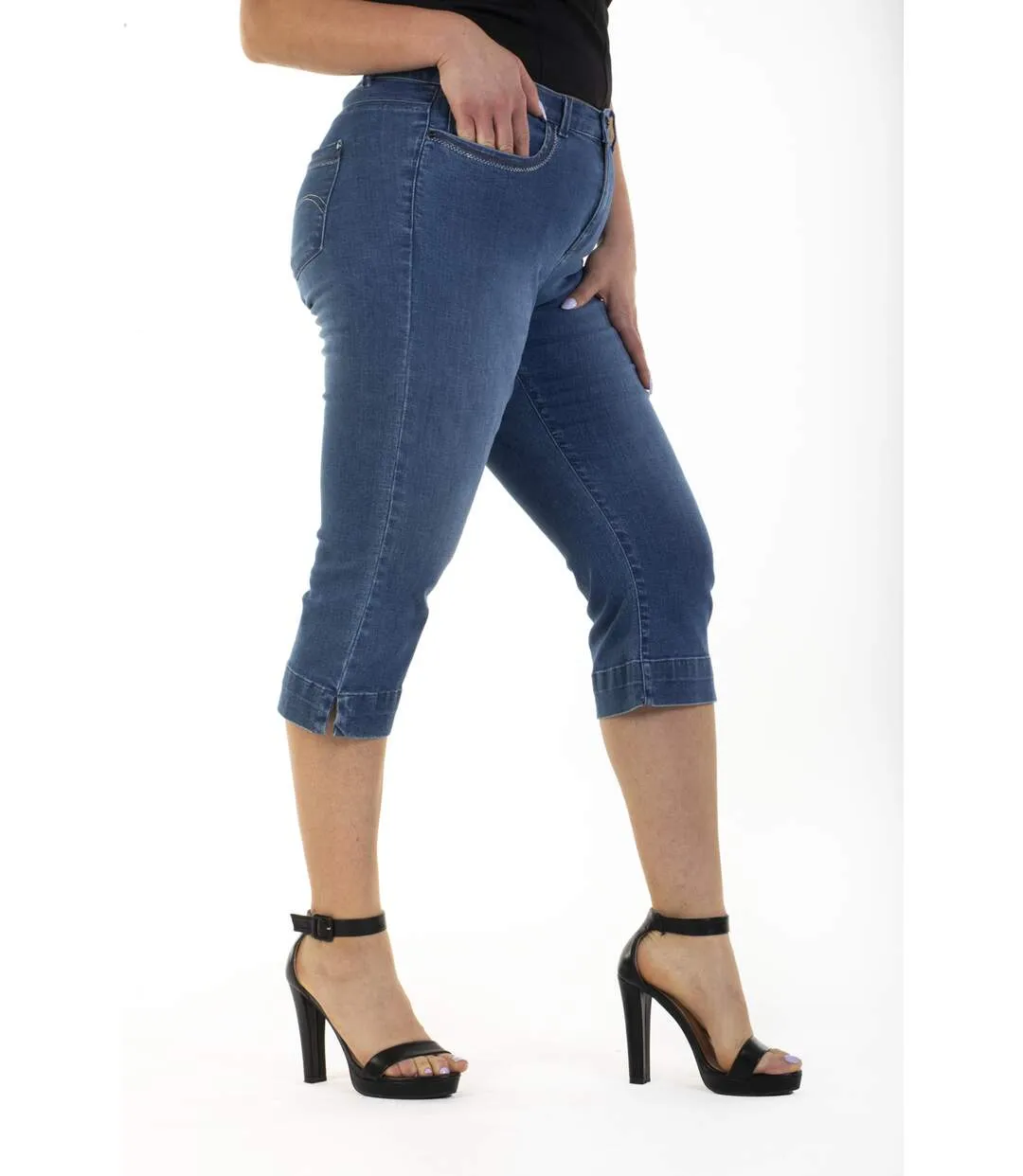 Pantacourt taille haute stretch OBP17-2