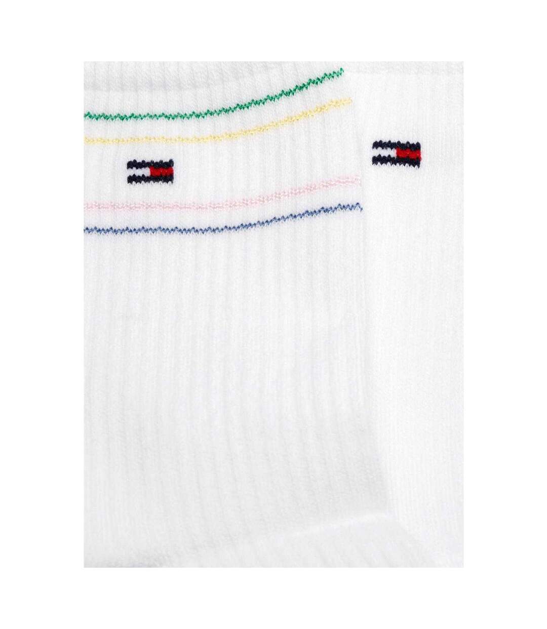 Chaussettes Motif/style Rayures Contrastées Femme Blanc Tommy Hilfiger-2