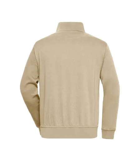 Sweat Workwear Homme Beige Gris James And Nicholson