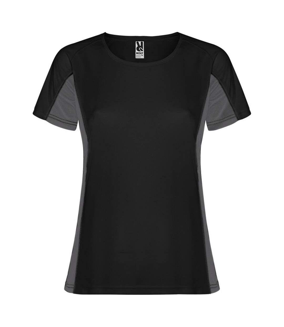 T-shirt shanghai femme noir uni / anthracite Roly-1