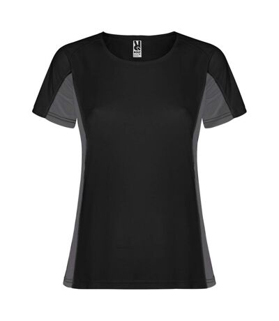 T-shirt shanghai femme noir uni / anthracite Roly Roly