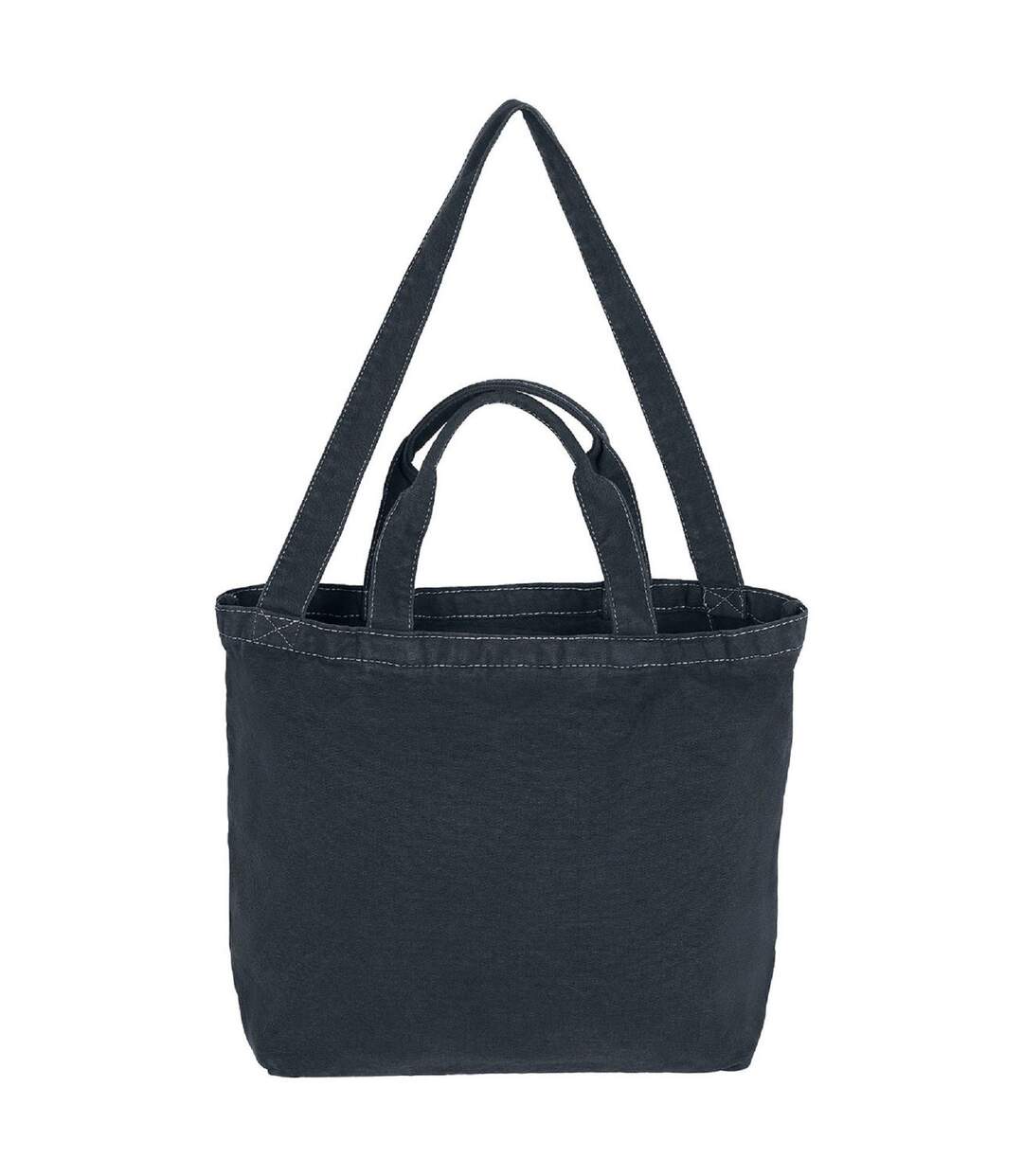 Cabas zippé en toile - Fourre-tout - CA-4432 ZCS - noir poivre-2