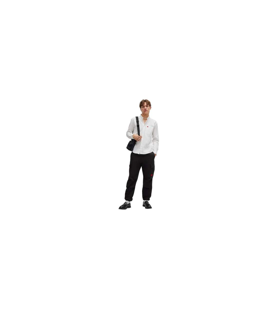 Mens Shirt White Hugo Boss-1