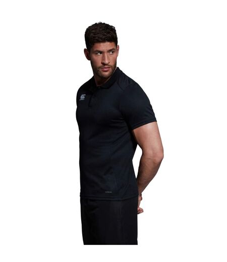 Mens Club Dry Polo Shirt Black Canterbury