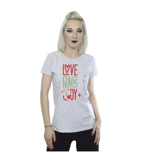 Disney T-shirt en coton Femmes/Dames The Aristocats Marie Love Peace Joy (Gris sportif) - UTBI8377
