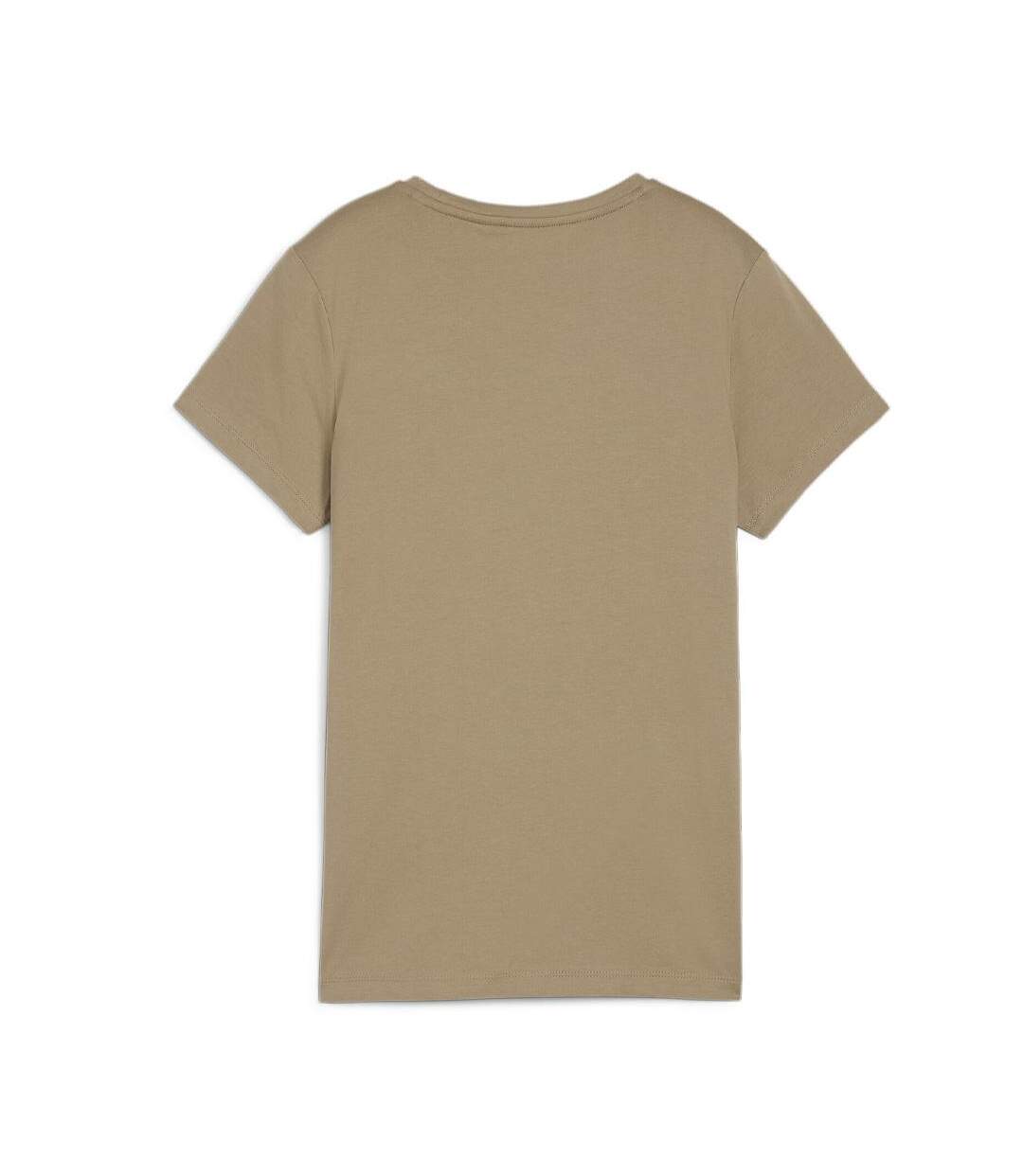 T-shirt beige femme puma ess+ embroid-2