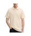 Polo beige homme tommy hilfiger waffle label-1