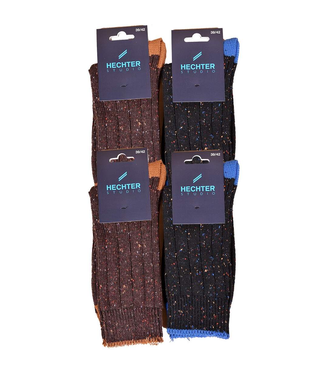 Chaussettes homme HECHTER Studio Urbain, Confort en Coton -Assortiment modèles photos selon arrivages- Pack de 4 Paires HECHTER STUDIO-2