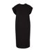 Womens/ladies Terrycloth Dress Black Urban Classics-1