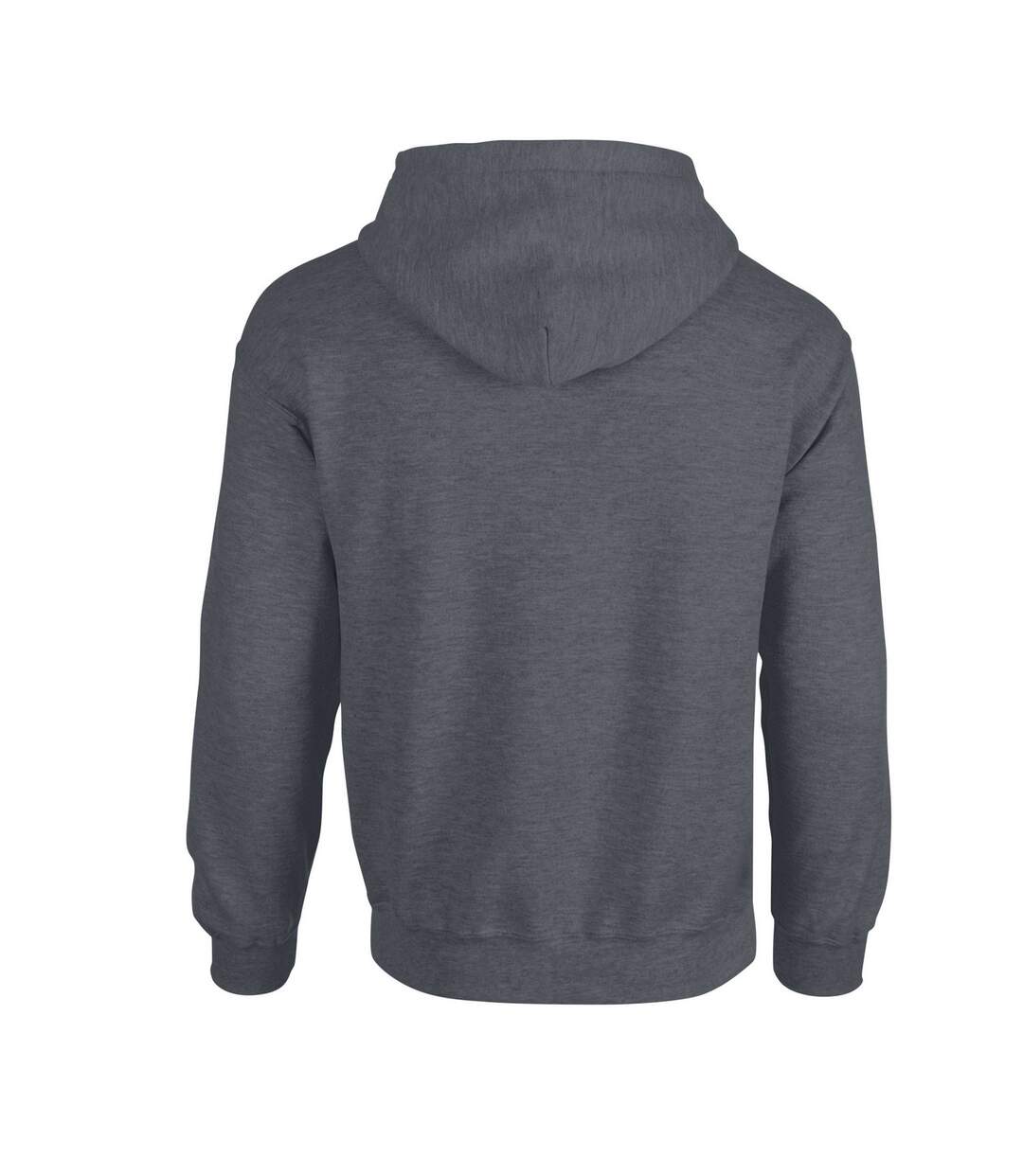 Sweat À Capuche Homme Gris Foncé Chiné Gildan-2