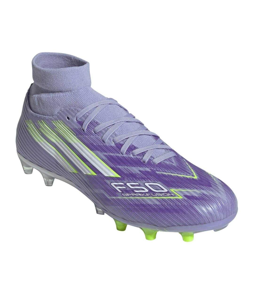 Womens/ladies F50 Firm Ground Football Boots Purple Lemon Adidas-1
