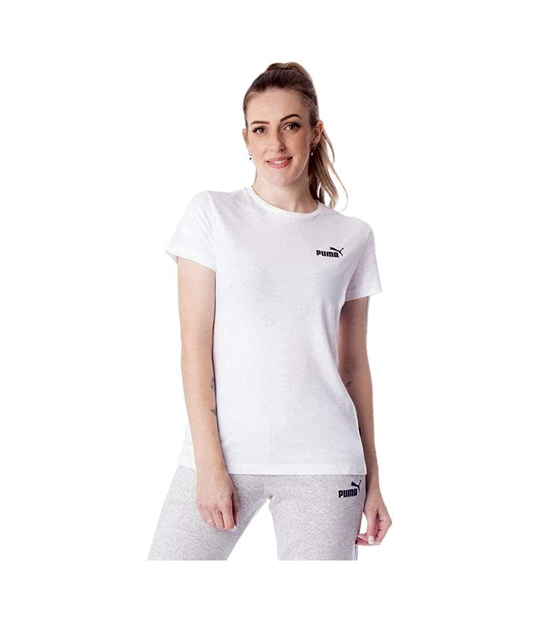 T-shirt ess femme blanc Puma