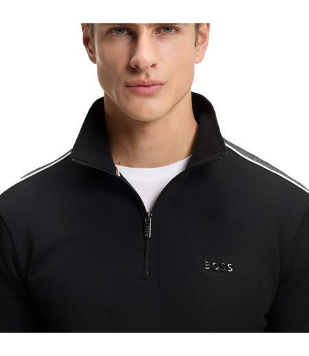 Mens Colour Block Contrast Piping Track Jacket Black Boss