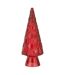 Sapin de Noël en Verre Cône 34cm Rouge-1