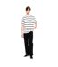 Mens Taut Striped Cotton Regular T-shirt White Boss-1