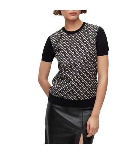 Womens/ladies Fordana Sweater Top Black Boss