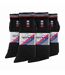 12 Pairs Mens Retro Stripe Cotton Sports Socks in White & Black-2