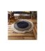 Tapis Rond Déco en Jute Limo 90cm Noir-3