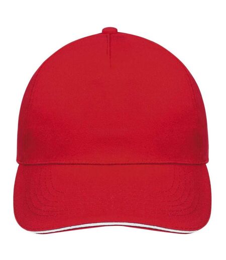 SOLS Unisex Sunny 5 Panel Baseball Cap (Red/White) - UTPC371