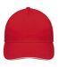 SOLS Unisex Sunny 5 Panel Baseball Cap (Red/White) - UTPC371-4