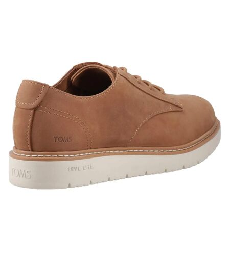 Mens Navi Trvl Lite Oxford Leather Trainers Tan Toms