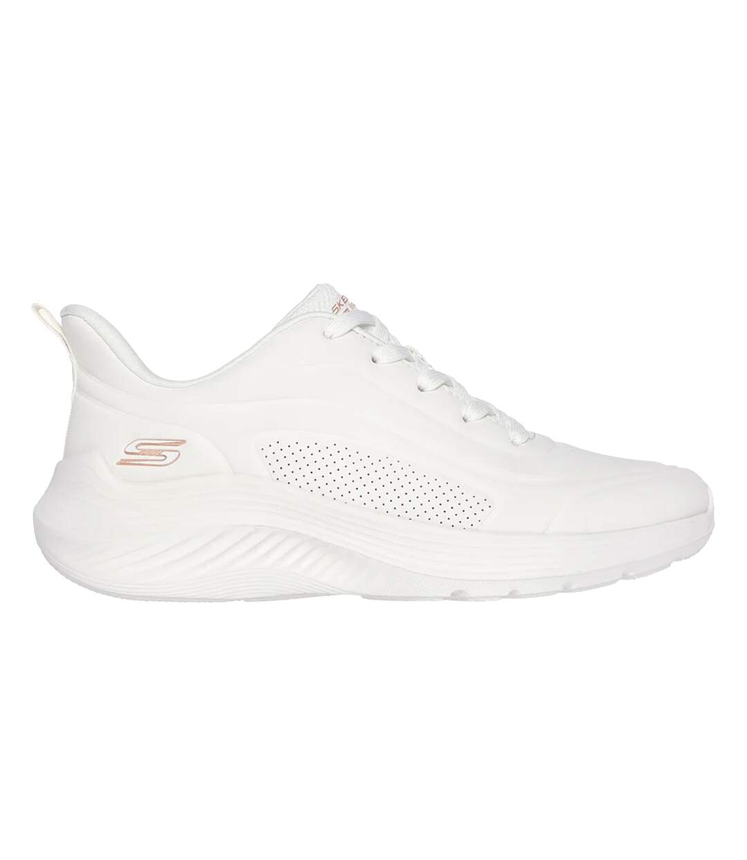 Womens/ladies Bobs Sport Squad Waves Trainers White Skechers-3